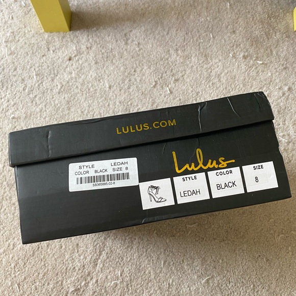 NWT Lulus Sexy Black Heels- Ledah - Picture 7 of 9